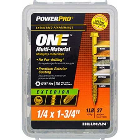 Hillman Hillman Fasteners 240686 0.25 x 0.75 in. Exterior Hex Washer Head One Screw - Bronze Epoxy; Pack of 56 240686